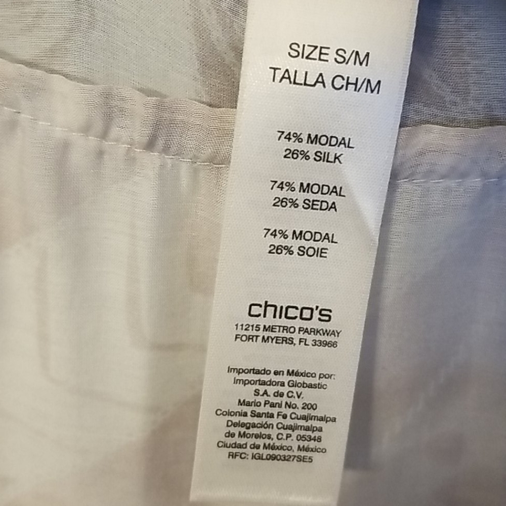 Chico's print poncho sizeS/M could fit Large - Picture 3 of 9